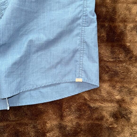 Kuhl Men's M Cotton/Poly Short Sleeve Button Front Casual Wear Blue Shirt - Picture 5 of 8